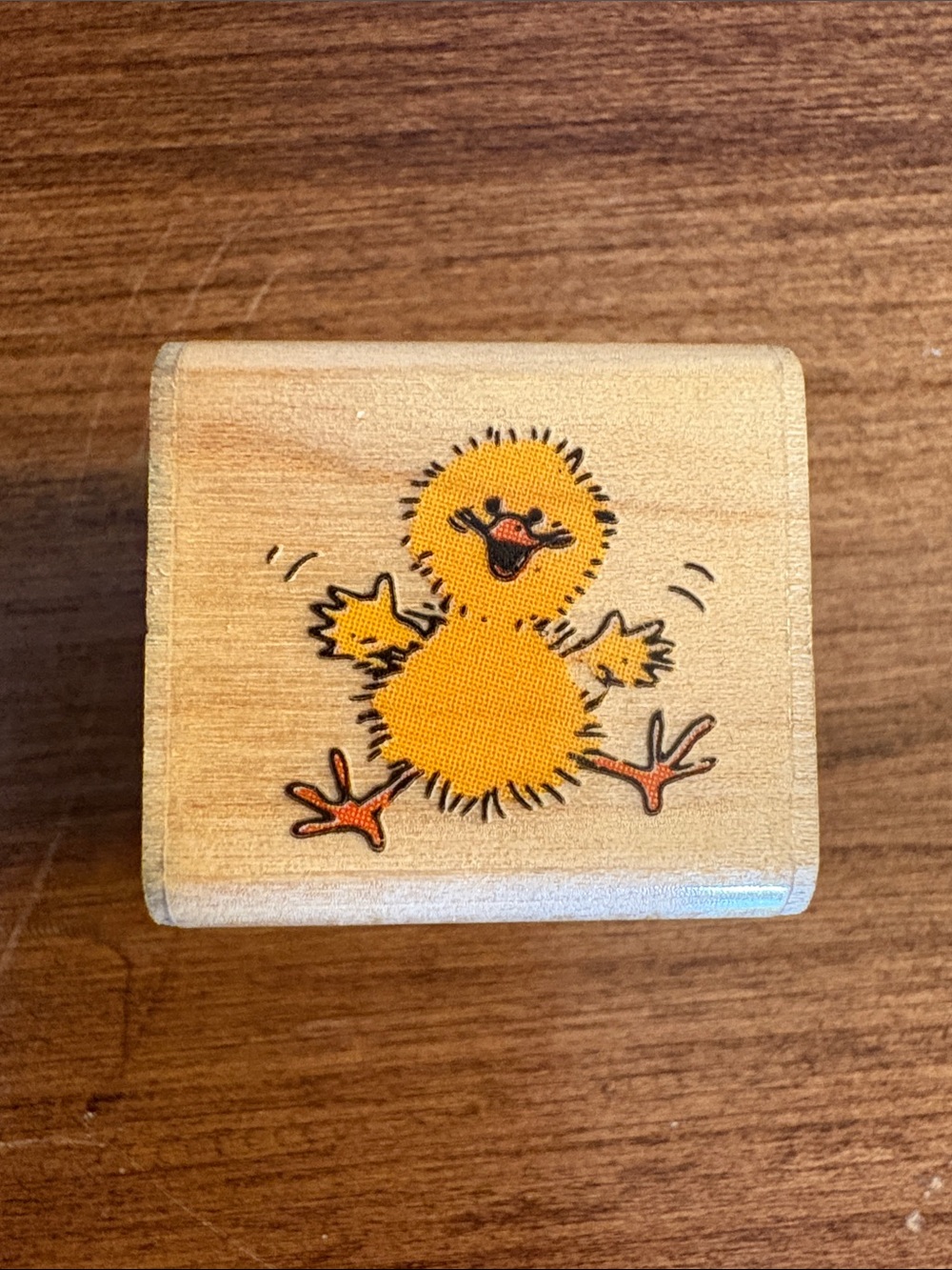 SUZY’S ZOO ‘Warm Fuzzy Wishes’ Rubber Stampede 1992 Wooden Rubber Stamp